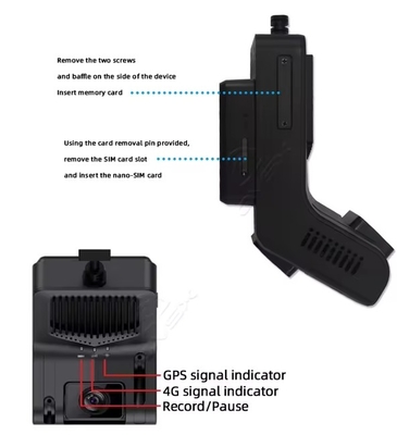 Определение 4G WiFi GPS Night Vision Dash Camera с записью петли и монитором парковки