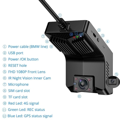 Sos App Control 4G Dashcam и GPS ADAS/DSM/BSD/PCW 4G мобильный видеорегистратор