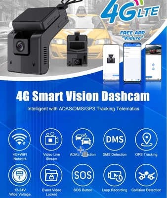 Sos App Control 4G Dashcam и GPS ADAS/DSM/BSD/PCW 4G мобильный видеорегистратор