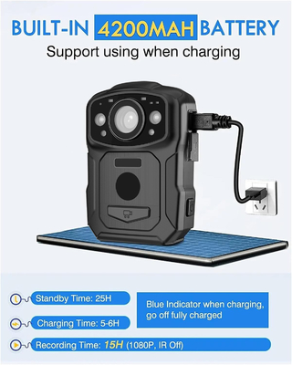 4K разрешение IP68 Wifi телесные камеры H.264/H.265 Видеокодирование с NFC и Android 10 Система
