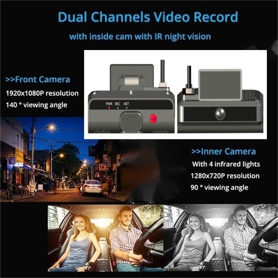2K HD 4-канальная AI Dashcam Автомобильный DVR черный ящик с ADAS DSM 4G SOS GPS