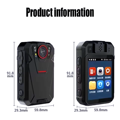 Система Android 4G Wi-Fi Bodycam 2,4-дюймовый сенсорный экран ONVIF RSTP