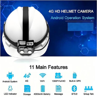Камера 4G Smart Safety Helmet с видео в реальном времени с облачной платформой