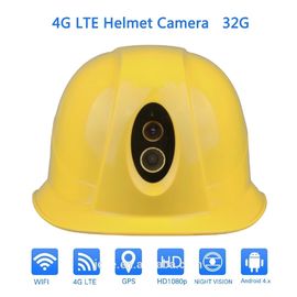 Камера шлема безопасности IP67 водоустойчивая пригодная для носки 4G с загрузкой в реальном времени данных 1080P