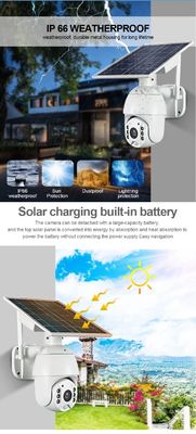 Камеры солнечная 18650mAH PTZ WIFI CCTV 5MP камера IP беспроводной 4G PTZ