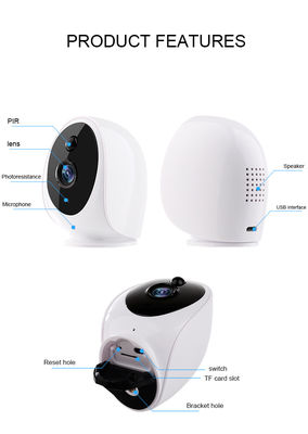 Камера слежения 3400mA СИД Wifi датчика 3IR Hi3518E SoC PIR