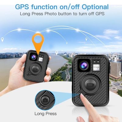 Камеры H.264 MP4 MPEG4 CMOS несенные полицией делают IP67 водостойким 0,91" LCD