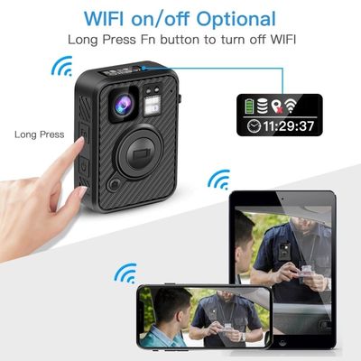 Камеры H.264 MP4 MPEG4 CMOS несенные полицией делают IP67 водостойким 0,91" LCD