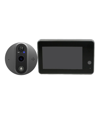 Низкая мощность дверного звонока Peephole Wifi видео- с определением LCD 4,3 дюймов высотой с