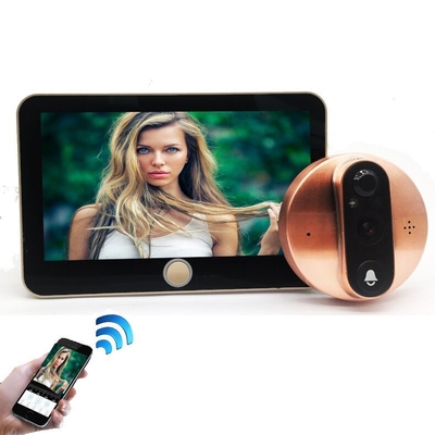 1080P инфракрасн батареи дверного звонока 5000mAH Peephole WIFI видео- ОТРЕЗАЛО автоматический переключатель