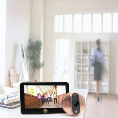1080P инфракрасн батареи дверного звонока 5000mAH Peephole WIFI видео- ОТРЕЗАЛО автоматический переключатель