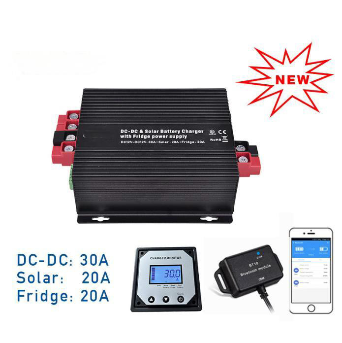DC12V 30A Booster Charger Солнечный контроллер MPPT Зарядка холодильника для RV Автомобильная яхта
